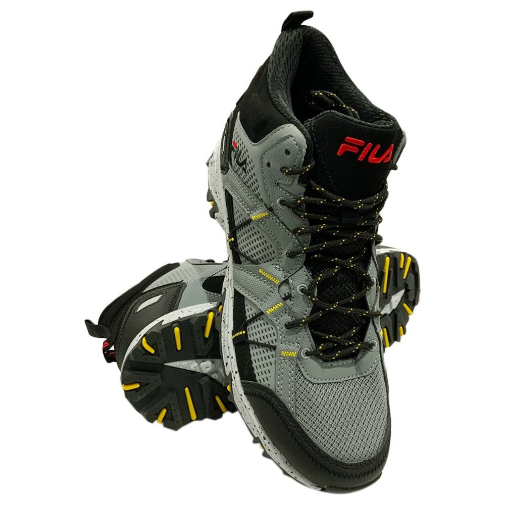 NWT FILA MSRP $99.99 GRAND TIER AUTHENTIC MEN'S BLACK MID SHOES SNEAKERS